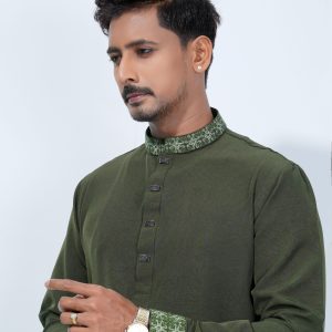 কফ হাতা এম্বটারী পাঞ্জাবি ১০